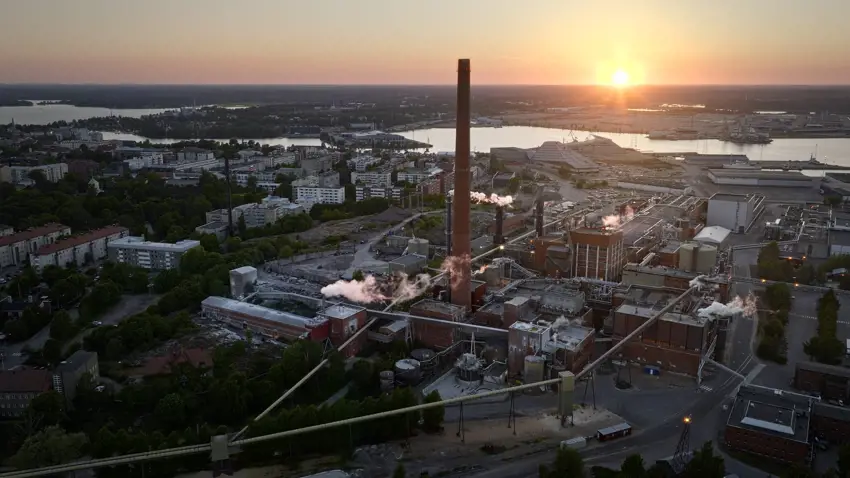 Birdview of MM Kotkamills in Kotka, Finland 