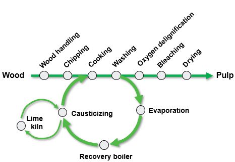 The interactions during the entire pulp mill and liquor cycle