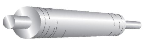 Roll surface, circumferential bands, symetrically different