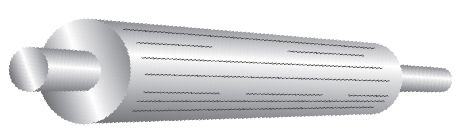 Roll surface, cross machine chop, full width