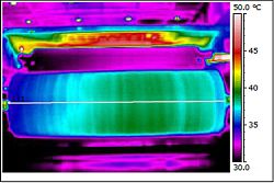 Monitor cover surface temperature