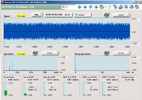 Valmet DNA vibration analysis user interface