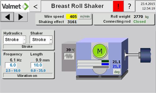 Valmet Breast Roll Shaker 120 is easy to use