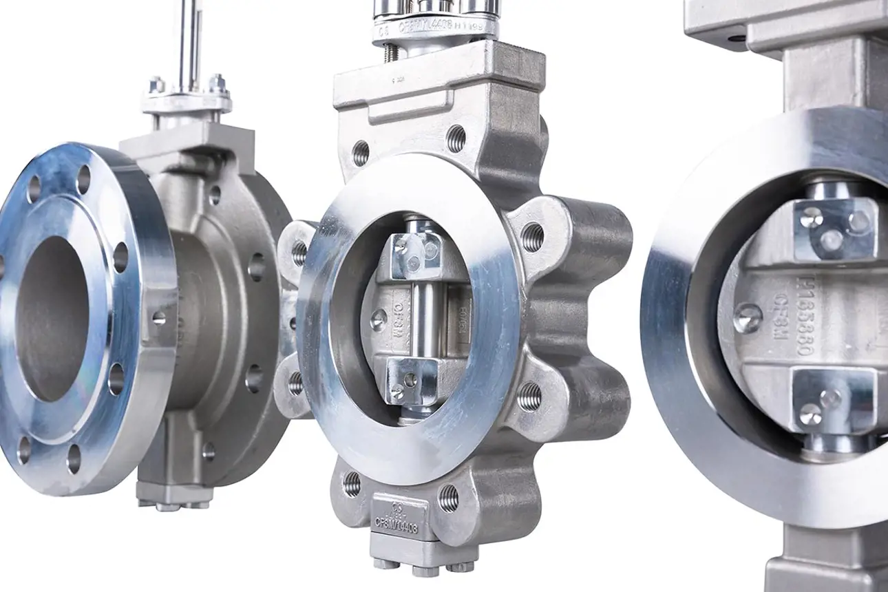 Shiny butterfly valves