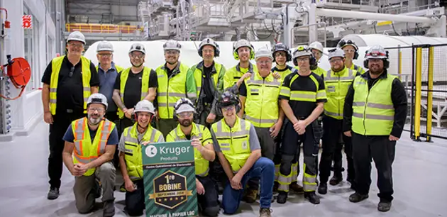 Valmet and Kruger Products celebrate the successful start-up of an Advantage DCT 200 TS Tissue Machine at the Sherbrooke Plant, Quebec, Canada